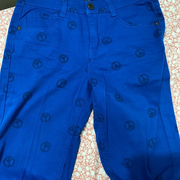 Bule peace pattern jean pants - Picture 2 of 3